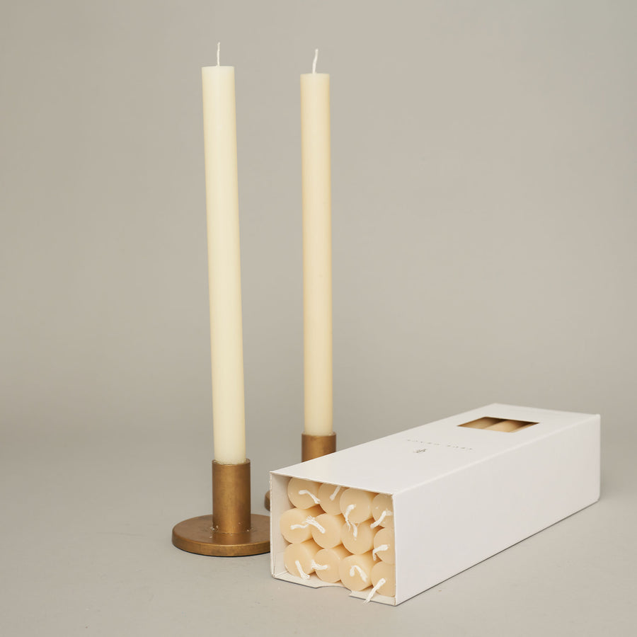 Ivory Box of 12 Dining Candles | True Grace