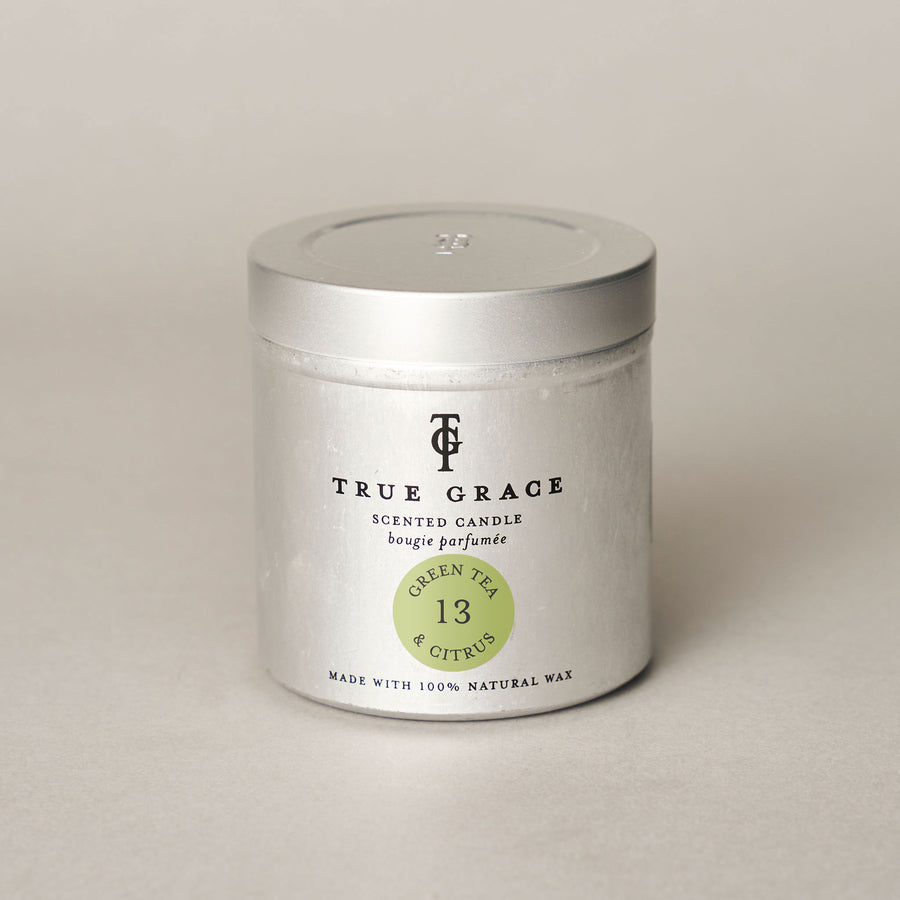 Green Tea & Citrus Tin Candle | True Grace