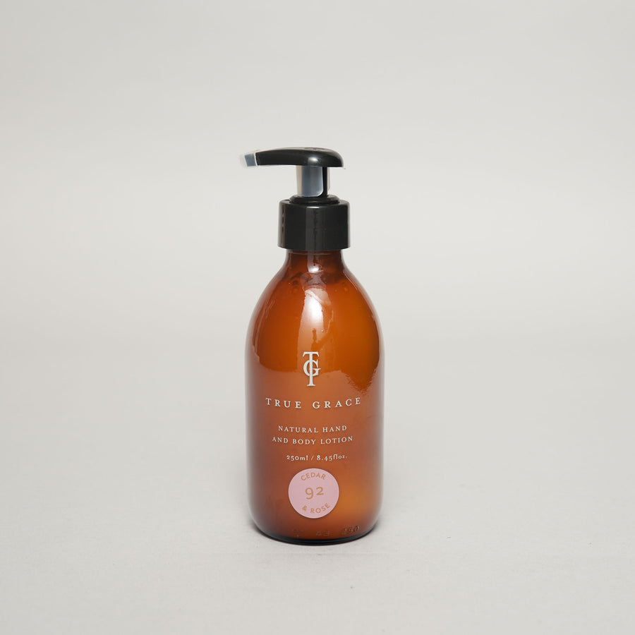Cedar & Rose 240ml Hand & Body Lotion | True Grace