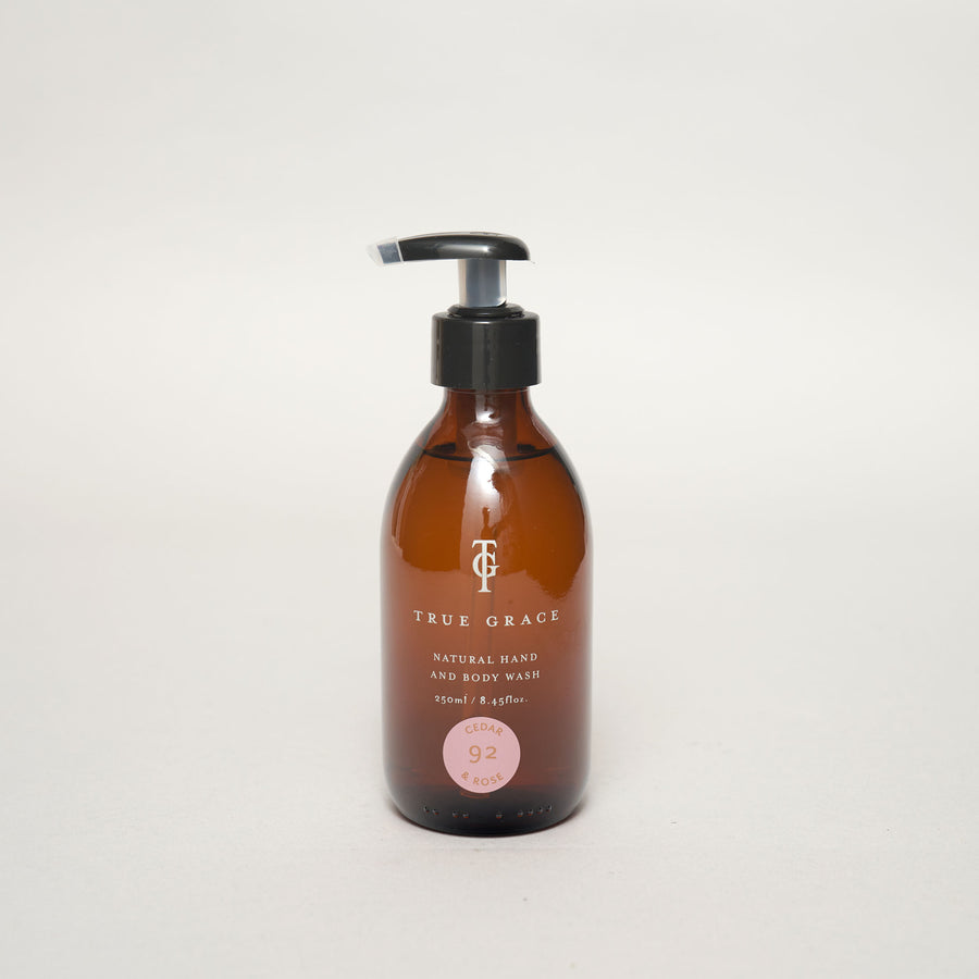 Cedar & Rose 240ml Hand & Body Wash | True Grace