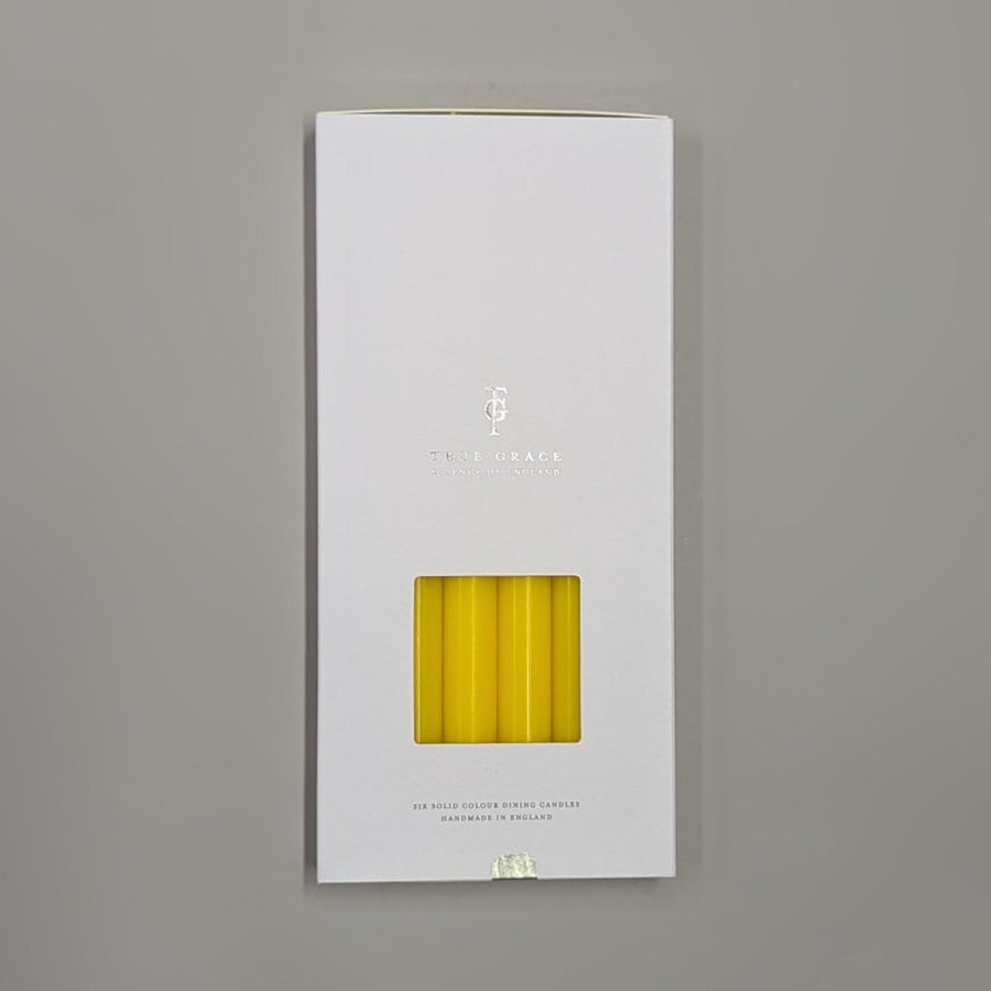 Yellow Box of 6 Dining Candles | True Grace
