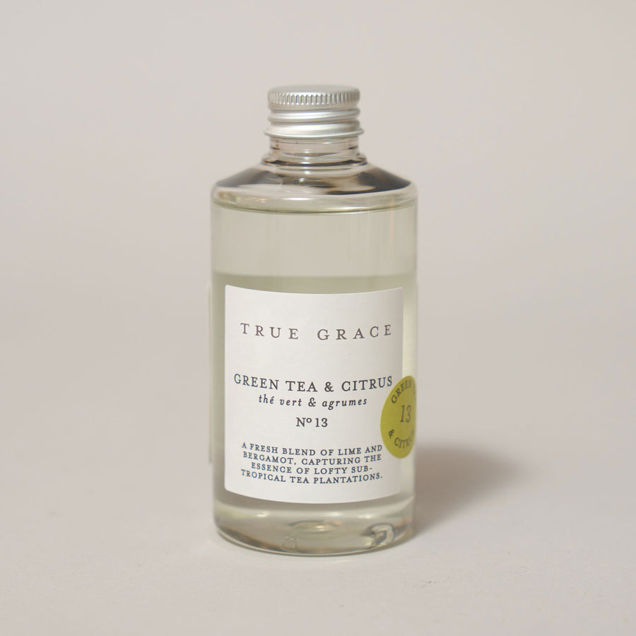 Green Tea & Citrus Room Diffuser refill & reeds for Tester | True Grace