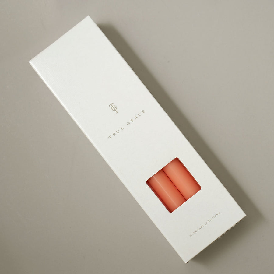 Peach Box of 12 Dining Candles | True Grace